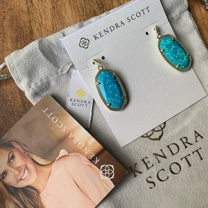 Kendra Scott Dani Turquoise Kyocera Opal Earrings